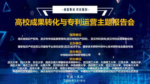 科技戰“疫” 湖北舉辦高校成果轉化與專利運營主題報告會，加速網絡技術服務創新